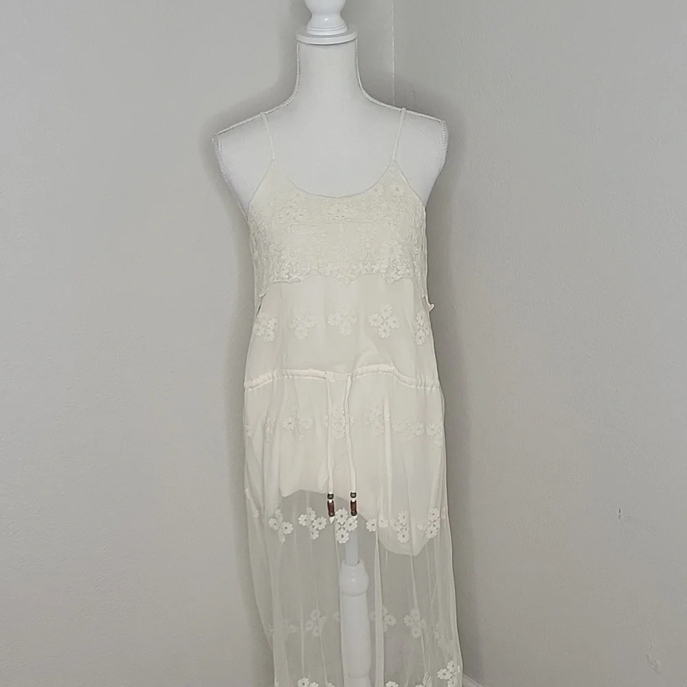 Chaser Floral Lace Ruffle Boho Maxi Dress - Picture 3 of 14